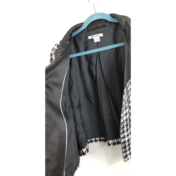 Nygard Collection Wool Blend Houndstooth Black/Pink/Cream Women's Jacket 14 - Picture 11 of 11